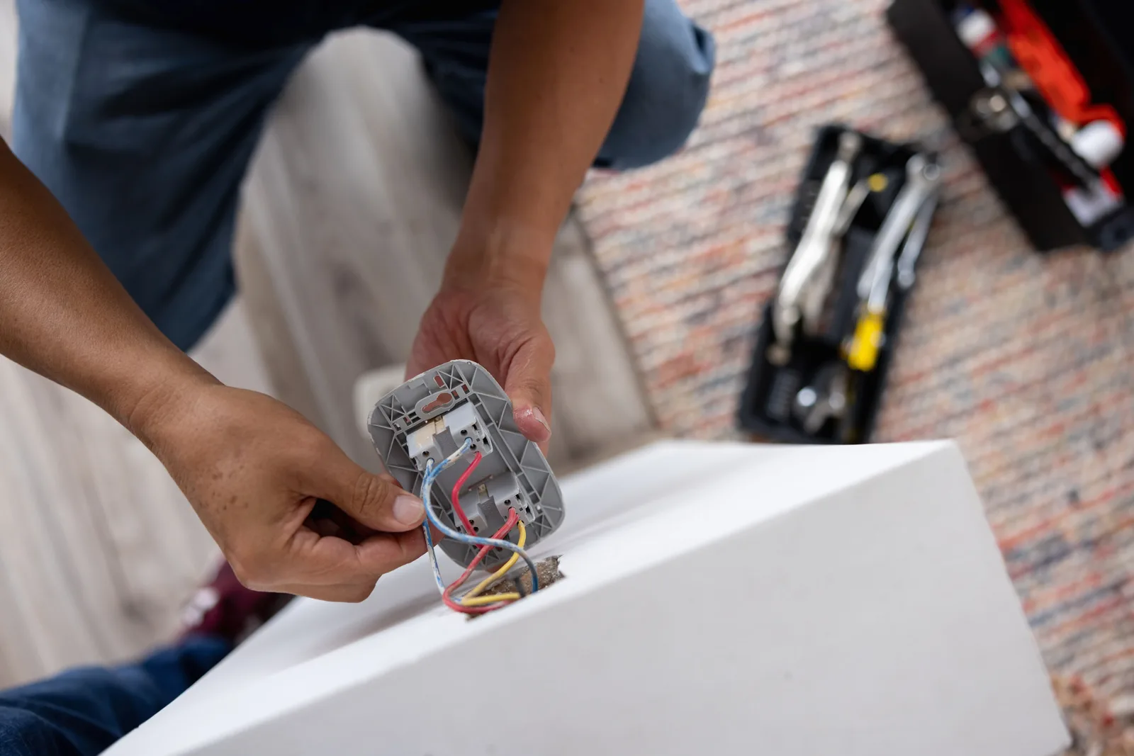 Wiring a wall switch during home electrical repairs